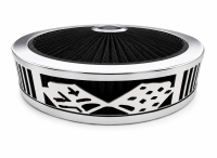 Granatelli Beauty Bandz Black And Chrome Air Filter Assembly - Checker - 750032