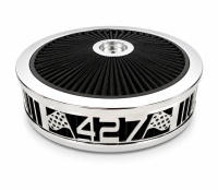 Granatelli Beauty Bandz Black and Chrome Air Filter Assembly, 427 - 7 - 750036