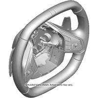 C8 Corvette Suede Steering Wheel, Red Stitching & Stripe (Heated)