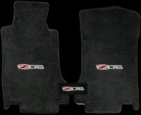 C3 Corvette Front Floor Mat Set - w/ Emblem : 1968 - 1982