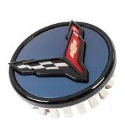 20-27+ C8 Corvette Blue Cross Flag Logo Center Cap Kit (Includes 4) - General Mo
