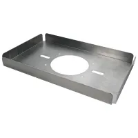 ALLSTAR PERFORMANCE Scoop Tray, 2" Tall, 21-1/2" Long, 13-3/8" Wide, Flat, Aluminum, Natural, Dominator Flange, Each