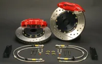 2014+ C7 Corvette AP Racing Radi-CAL J-Hook Rear 4 Piston Brake System, Red Calipers