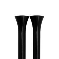 BILLET SPECIALTIES Door Lock Knobs, Smooth, 10-24" Thread, 1-5/8" Tall, Aluminum, Black Anodize, Pair