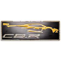 Corvette C8.R Corvette Gesture Metal Sign Stainless Steel
