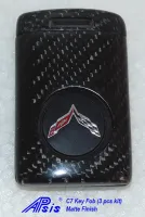 14-UP C7 Corvette Stingray, Carbon Fiber Key Fob 3 pc kit (Including Silver Key) Overlay