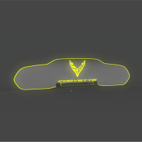 EOS WindRestrictor® C8 Coupe Rear Add On Glow Plate - Flag, Yellow