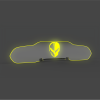 EOS WindRestrictor® C8 Coupe Rear Add On Glow Plate - Jake Skull, Yellow