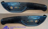 C8 Corvette 2020+, Seat Bottom Wrap Around Bezel, High Gloss Carbon Fiber  $950.