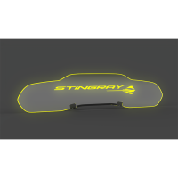 EOS WindRestrictor® C8 Coupe Rear Add On Glow Plate - Stingray + Fish, Yellow
