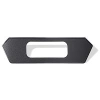 C8 Corvette - Rear Trim Plate Black Brushed Trim Stainless Steel