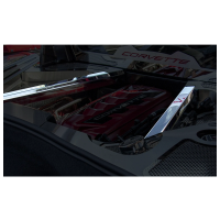 C8 Corvette - Rear Crossmember Covers Top Plate 2pc Kit Polished Finish