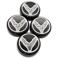 C8 Corvette Real Carbon Fiber Cap Covers - 4pc Set