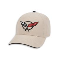 C5 Corvette Heritage Cap - Khaki/Black Cotton