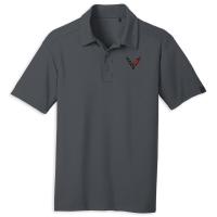 Corvette Pique Performance Polo Diesel Gray