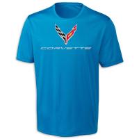 C8 Corvette Performance T-Shirt - Ocean Blue UPF 50+