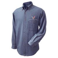 C8 Corvette Denim Shirt Light Denim Cotton