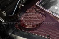 20-26+ C8 Corvette Red Carbon Fiber & Transparent Engine Compartment Lid (Conver
