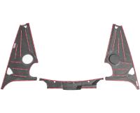 20-26+ C8 Corvette Red Carbon Fiber 3-Piece Appearance Panel Kit (Coupe) - EOS
