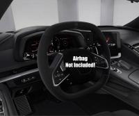 C8 Corvette Suede Steering Wheel, Black Stitching & Stripe (Heated)
