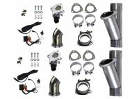 Granatelli Dual Elec Exhaust Cutout Kit 303540D - Mild Steel Slip-Fit - 303540D