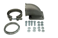 Granatelli Turbo Adapter, 90^ Cast Elbow. 3.0" V-Band to T3/T4 - 540209