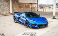 20-25+ C8 Corvette F023 20x9" & 20x12" Forged Wheels Front & RearGloss Black , M