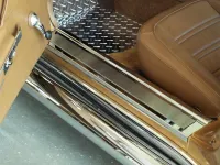 1968-1977 C3 Corvette, Doorsills Polished /w Satin Inserts Deluxe 2pc, 100% Stainless Steel.