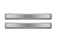 1968-1977 C3 Corvette, Doorsills Polished /w Satin Inserts Deluxe 2pc, 100% Stainless Steel.