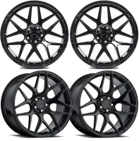 20-25+ C8 Corvette FS01 19x8.5" & 20x11" Wheels Front & RearGloss Black , MRR