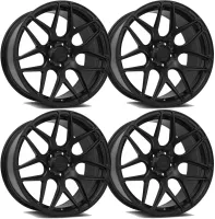 20-25+ C8 Corvette FS01 19x8.5" & 20x11" Wheels Front & RearMatte Black , MRR