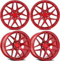 20-25+ C8 Corvette FS01 19x8.5" & 20x11" Wheels Front & RearCandy Red , MRR