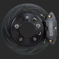 97-13 Corvette, C5/C6 Strange Pro Series II Front Brake Kit 4 Piston Calipers & Two Piece Slotted Rotors