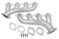Hooker Silver Ceramic Exhaust Manifold - LS Cast Iron - Pair - 2.5 in Outlet
