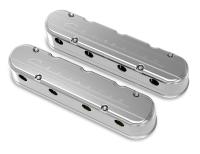 Holley Stainless Hardware Valve Cover - Chevrolet Script - Pair - 3.75 in Height