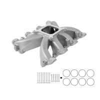 Holley Square Bore Intake Manifold - LS Mid-Rise Carb - Aluminum