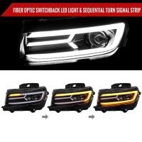Chevrolet Camaro 14-15 Chevy Camaro Led Lt Bar Proj H.L Full Glossy Black Housing Clear Lens
