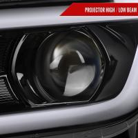 Chevrolet Camaro 14-15 Chevy Camaro Led Lt Bar Proj H.L Full Glossy Black Housing Clear Lens