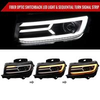 Chevrolet Camaro 14-15 Chevy Camaro Led Lt Bar Proj H.L Full Black Housing Clear Lens