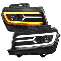 Chevrolet Camaro 14-15 Chevy Camaro Led Lt Bar Proj H.L Full Black Housing Clear Lens