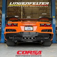 LPE CORSA Chevy C8 Corvette Z06 3.0” Valved Cat-Back Exhaust Muffler Delete