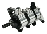 MOROSO Oil Pump, Dry Sump, Tri-Lobe Series, 3 Stage, 1.200" Pressure/1.800" Scavenge Stages, Aluminum, Each