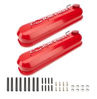 Proform Tall Valve Cover - Raised Chevrolet Bowtie Logo - Pair - Aluminum