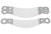 RACING OPTICS Helmet Shield Tear Off, Perimeter Seal, 2 mm Thick, 12-1/2" Center to Center, Curved, Plastic, Clear, Bell Hel