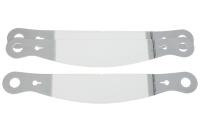 RACING OPTICS Helmet Shield Tear Off, Perimeter Seal, 2 mm Thick, 13-1/8" Center to Center, Curved, Plastic, Clear, Simpson