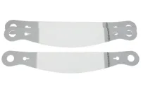 RACING OPTICS Helmet Shield Tear Off, Perimeter Seal, 2 mm Thick, 13-1/8" Center to Center, Curved, Plastic, Clear, Simpson