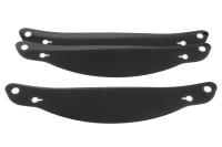 RACING OPTICS Helmet Shield Tear Off, Xstack, 4 mm Thick, 12-3/4" Center to Center, Straight, Plastic, Smoked, Arai GP6/SK-6