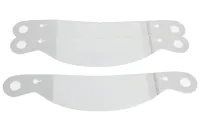 RACING OPTICS Helmet Shield Tear Off, Perimeter seal, 2 mm Thick, 12" Center to Center, Curved, Plastic, Clear, Impact Helme