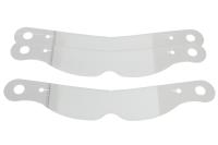 RACING OPTICS Helmet Shield Tear Off, Perimeter Seal, 2 mm Thick, 11-1/2" Center to Center, Nose Notch, Plastic, Clear, Impa