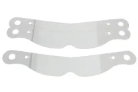 RACING OPTICS Helmet Shield Tear Off, Perimeter Seal, 2 mm Thick, 11-1/2" Center to Center, Nose Notch, Plastic, Clear, Impa